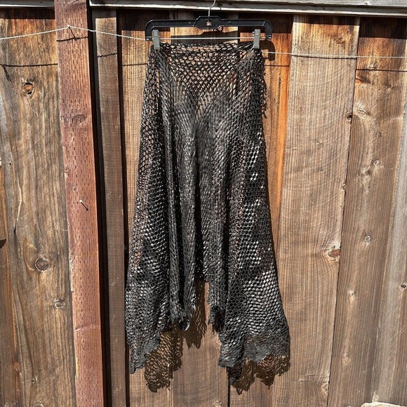 Fishnet laser cut Leather Black Brown for clothing and sewing, DIY - Picture 5 of 7